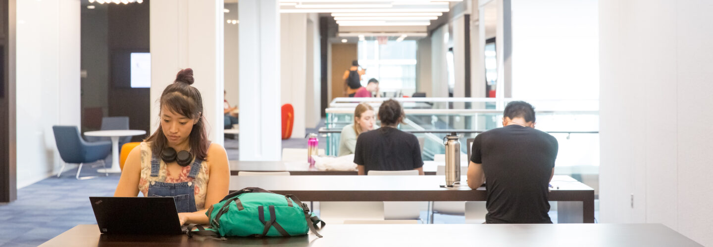 CAPP student studying in the John Crerar Library