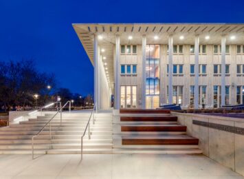 outdoor steps at Keller Center